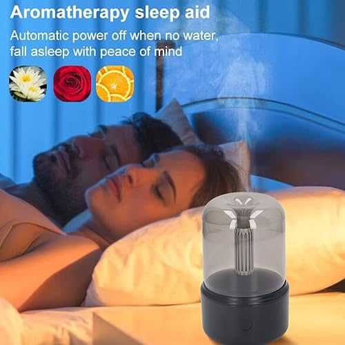 Miniatura 2 de Humidificador de luz de velas de bajo ruido portátil USB difusor de aceite esencial humidificador con luz nocturna LED 4.1 fl oz