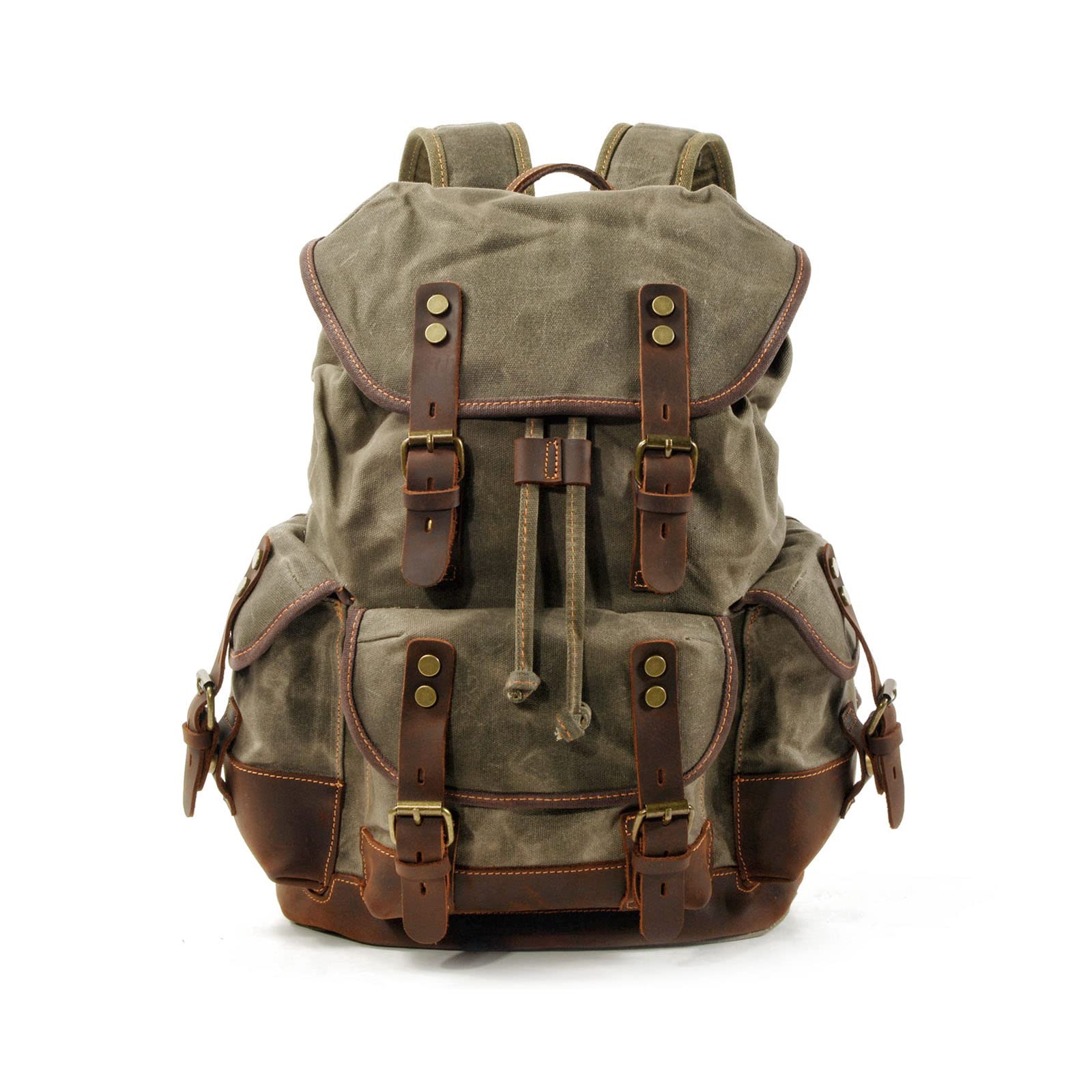 FANDARE Zaino per Uomo e Donna Zaino Casual Grande Capacità 21.6L Design Vintage Zaino in Tela per Viaggio e Lavoro Borsa per Laptop 15.6 Pollici