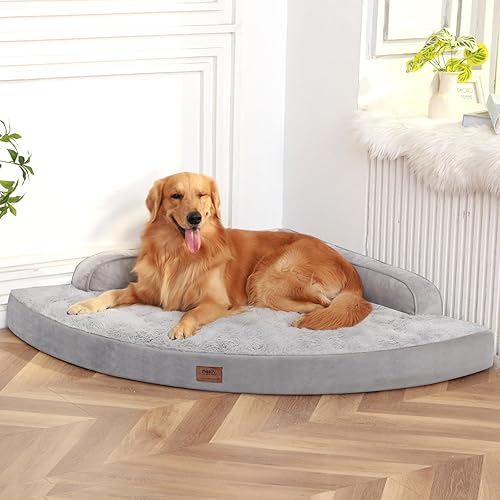Cama grande para perros  Cama ortopédica XL de espuma viscoelástica para perros con funda extraíble lavable, camas impermeables para mascotas con