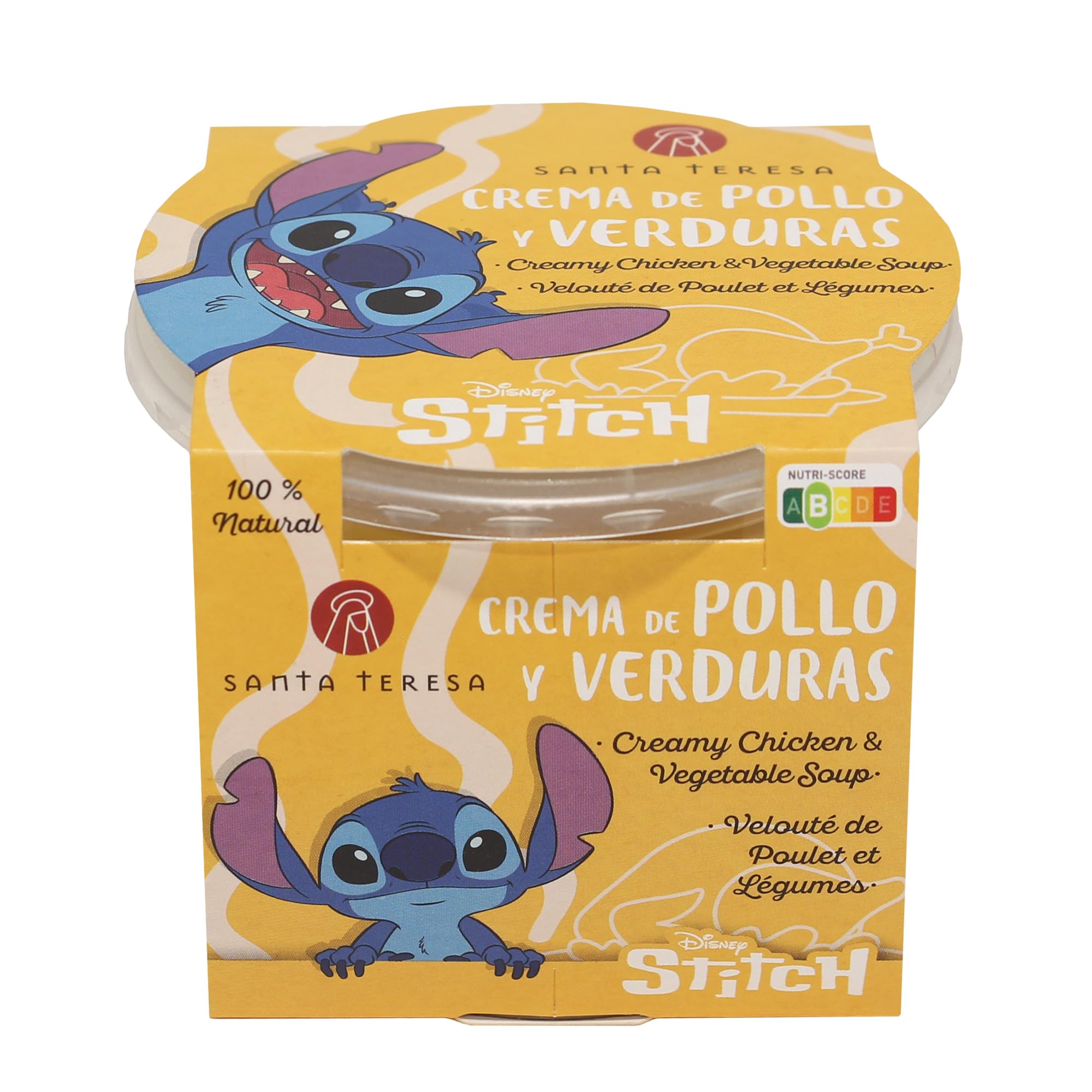 Santa Teresa - Pack Disney + Tote Bag Stitch. Pack de 4 Cremas de Verduras, Gazpacho Suave, Membrillo Sin Azúcar en Lonchas y Tote Bag Stitch.