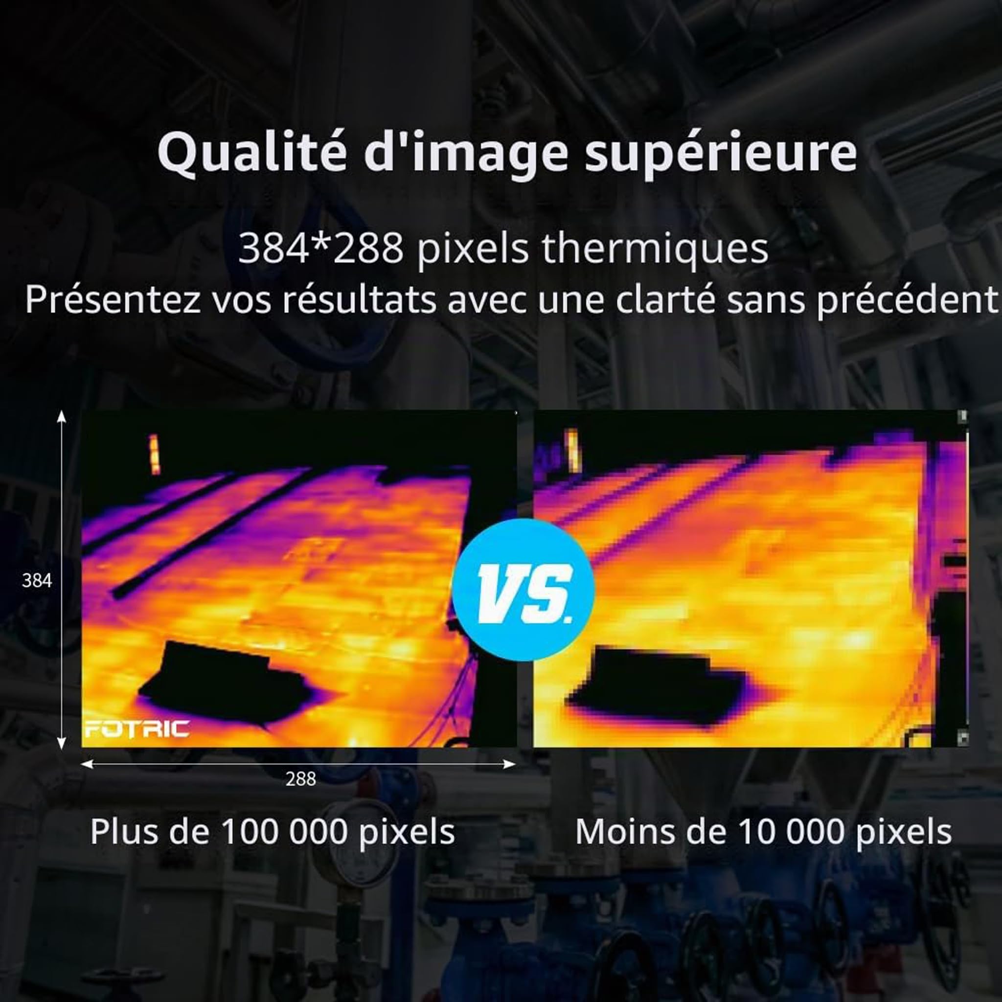 TK6 Caméra Thermique, Résolution IR 384x288, 30 Hz, NETD 40 mK, Focus Manuel dès 0,15 m, -20 à 550 °C, Écran Tactile IPS 3,5", 5 MP, pour Électricité, Bâtiment & CVC