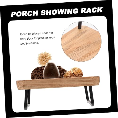 Miniatura 6 de NUOBESTY Estante pulido del ornamento de madera de la decoración del soporte de exhibición con gradas para la sala