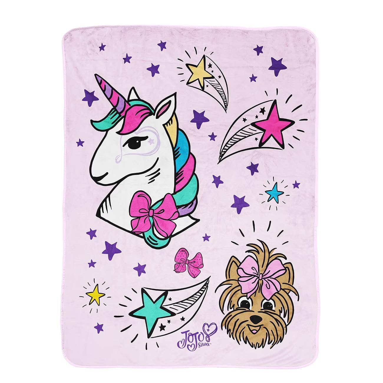 Jay Franco JoJo Reach for The Stars Throw Blanket, Soft Microfiber Kids Character Blanket for Bedroom, Couch and Travel, Lightweight Decorative Throw for Naptime and Relaxing