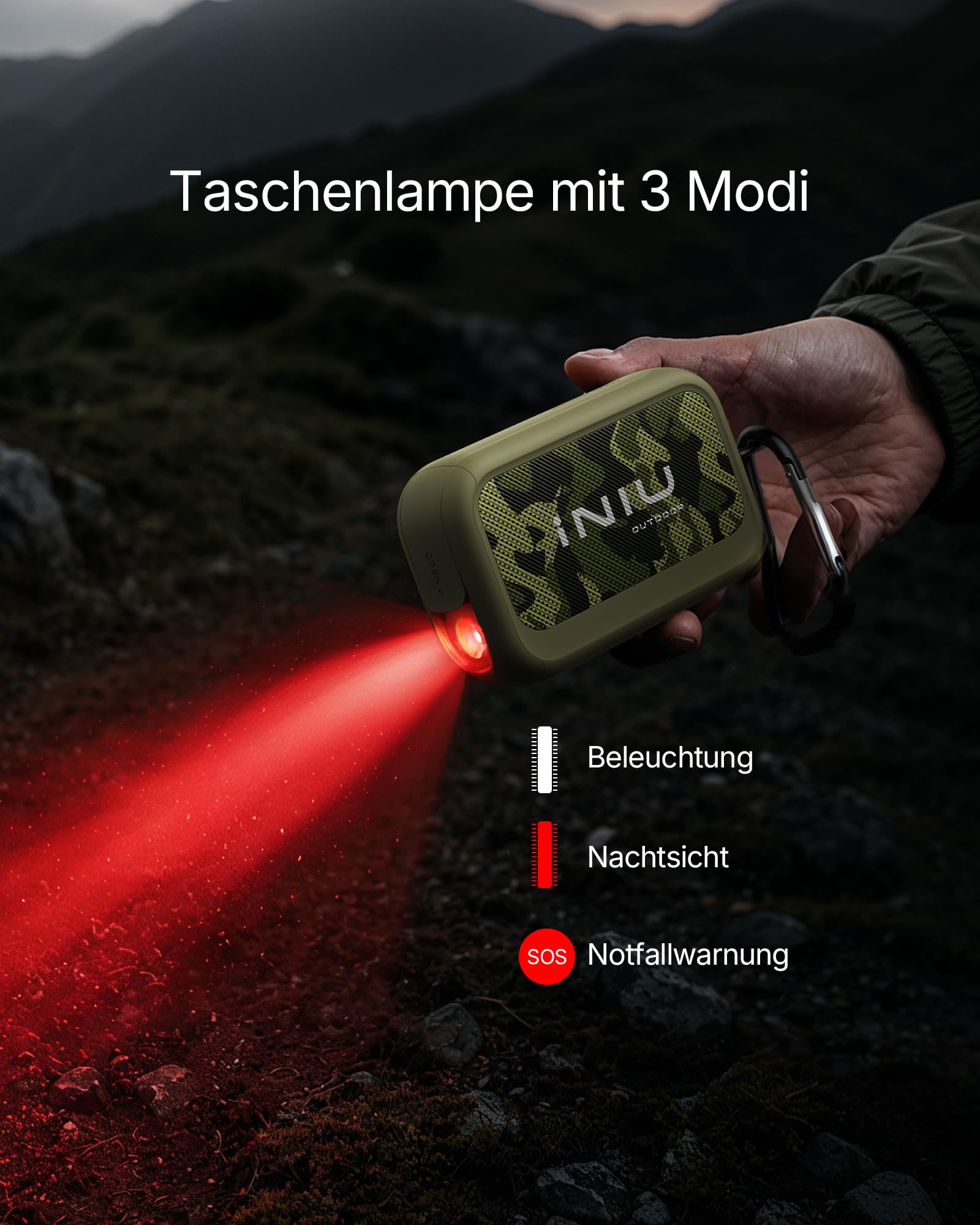 INIU 45 W Schnelllade-Powerbank, robuste 10000 mAh Outdoor-Powerbank