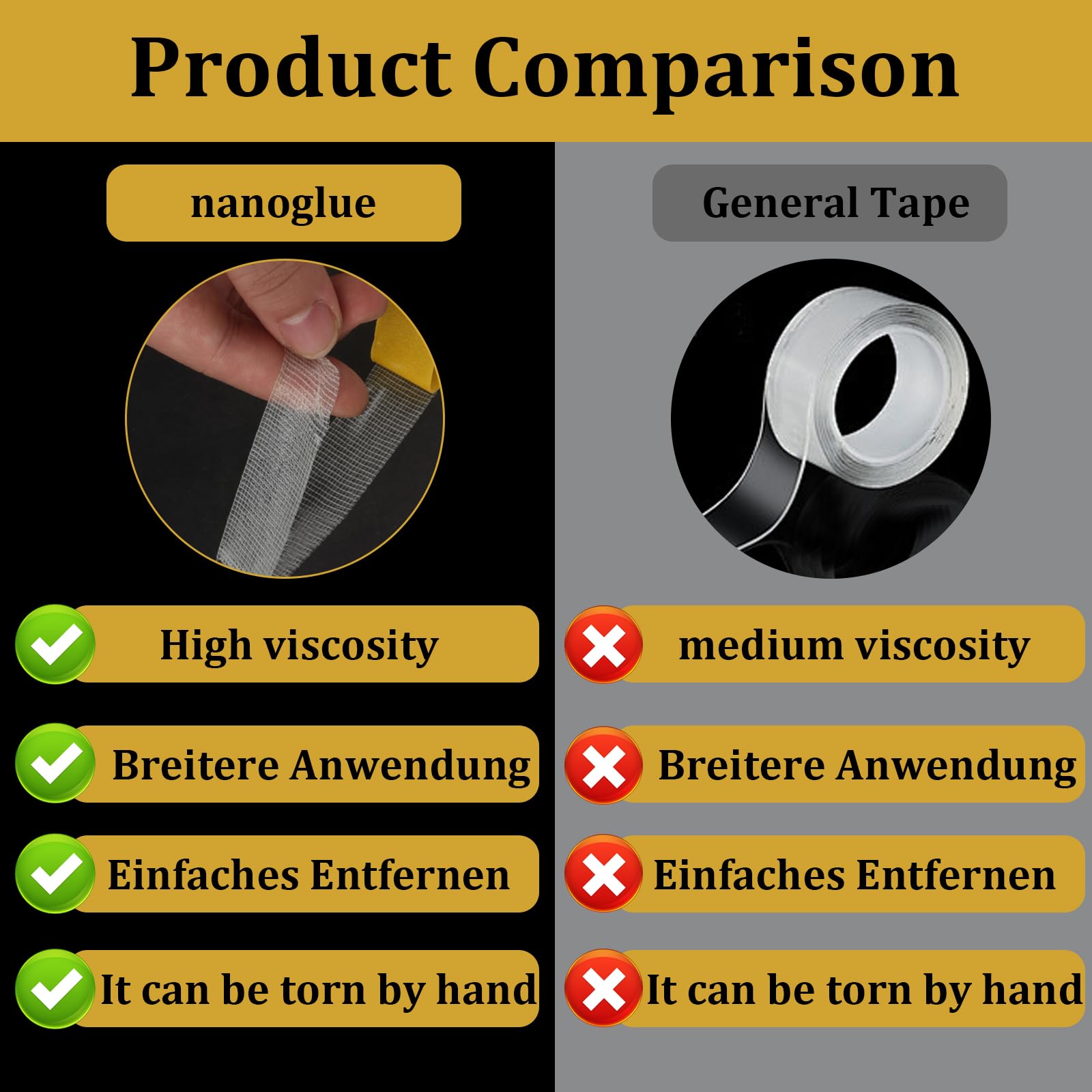 Lot De 2 Rouleaux De Ruban Adhésif Double Face Extra Fort Pour Tapis - Extra Fort - Amovible - 20 Mm X 20 M - Double Face | Leroy Merlin