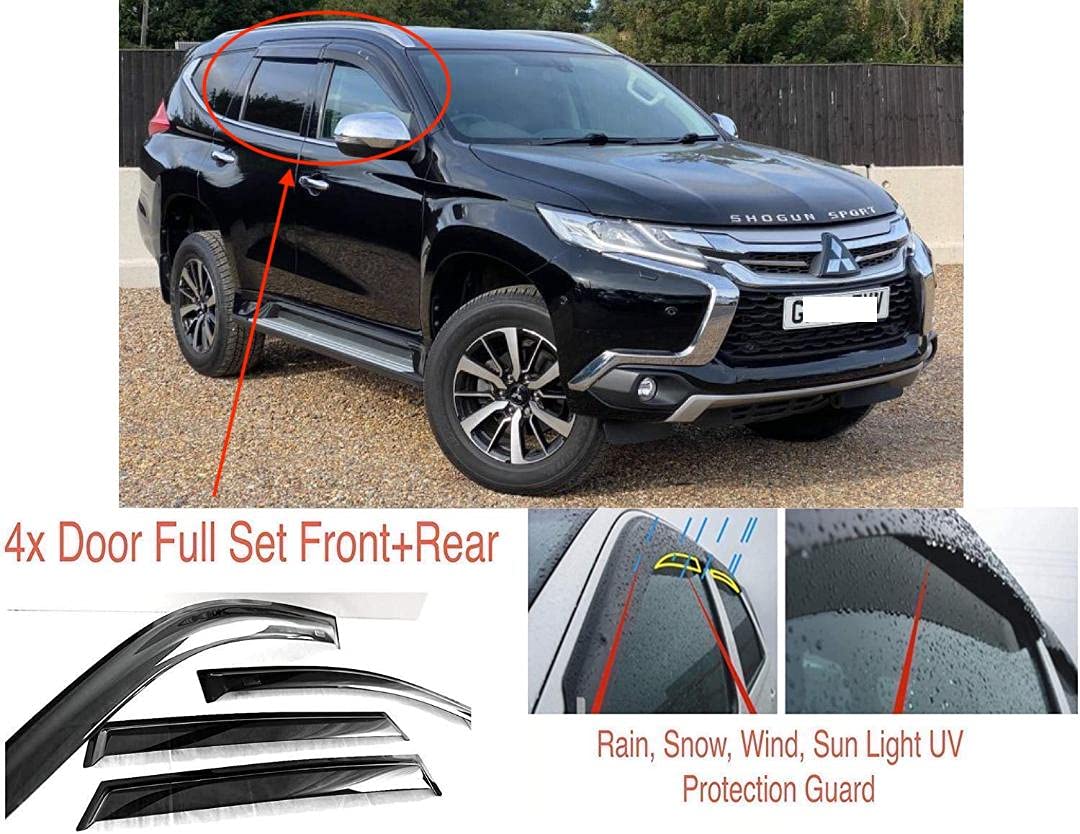 Buy AC WOW 4x Wind Deflectors Compatible with Mitsubishi Pajero Sho