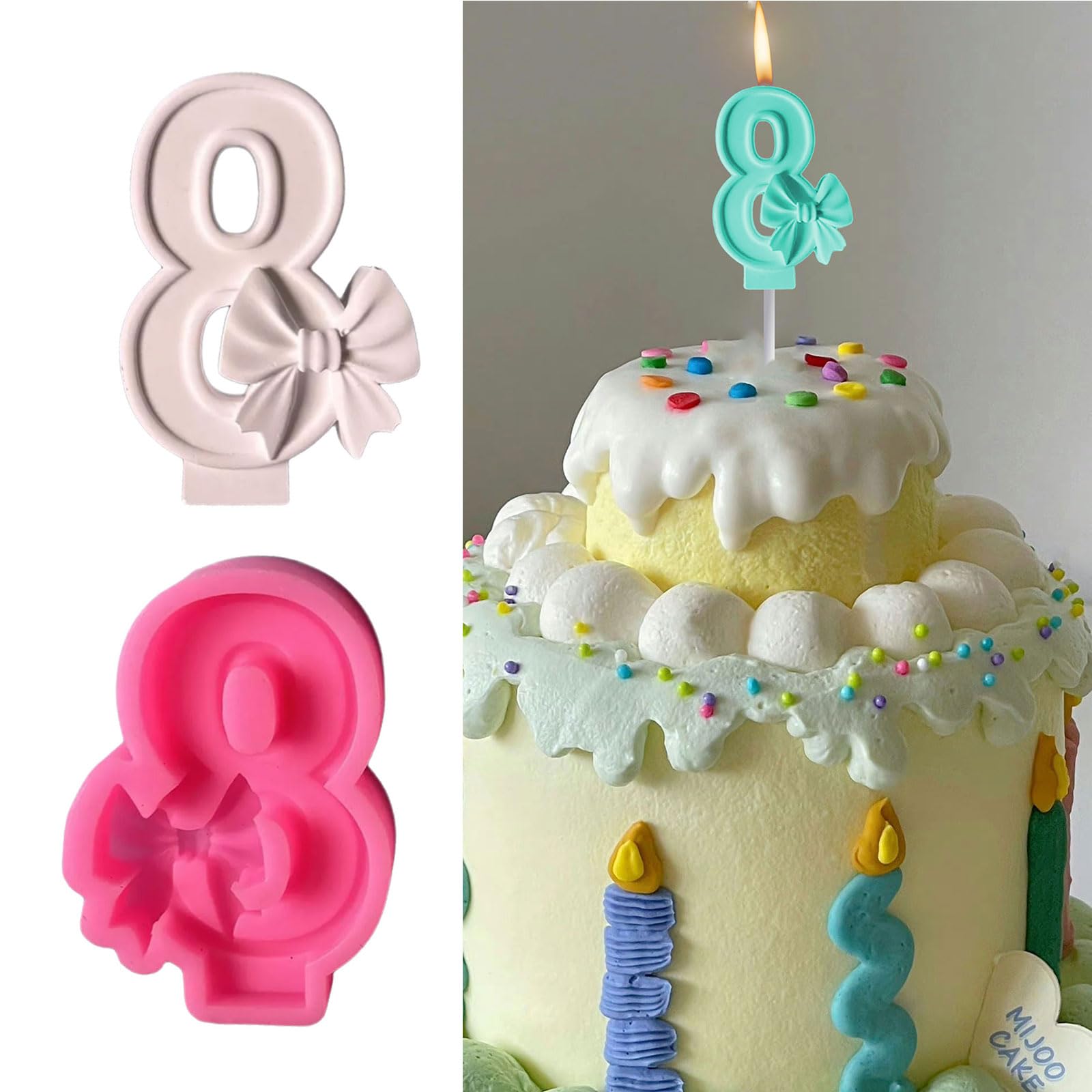Stampi in silicone a forma di numero, stampi per sapone in silicone per resina epossidica, stampi per sapone, torte, fondente, cioccolato