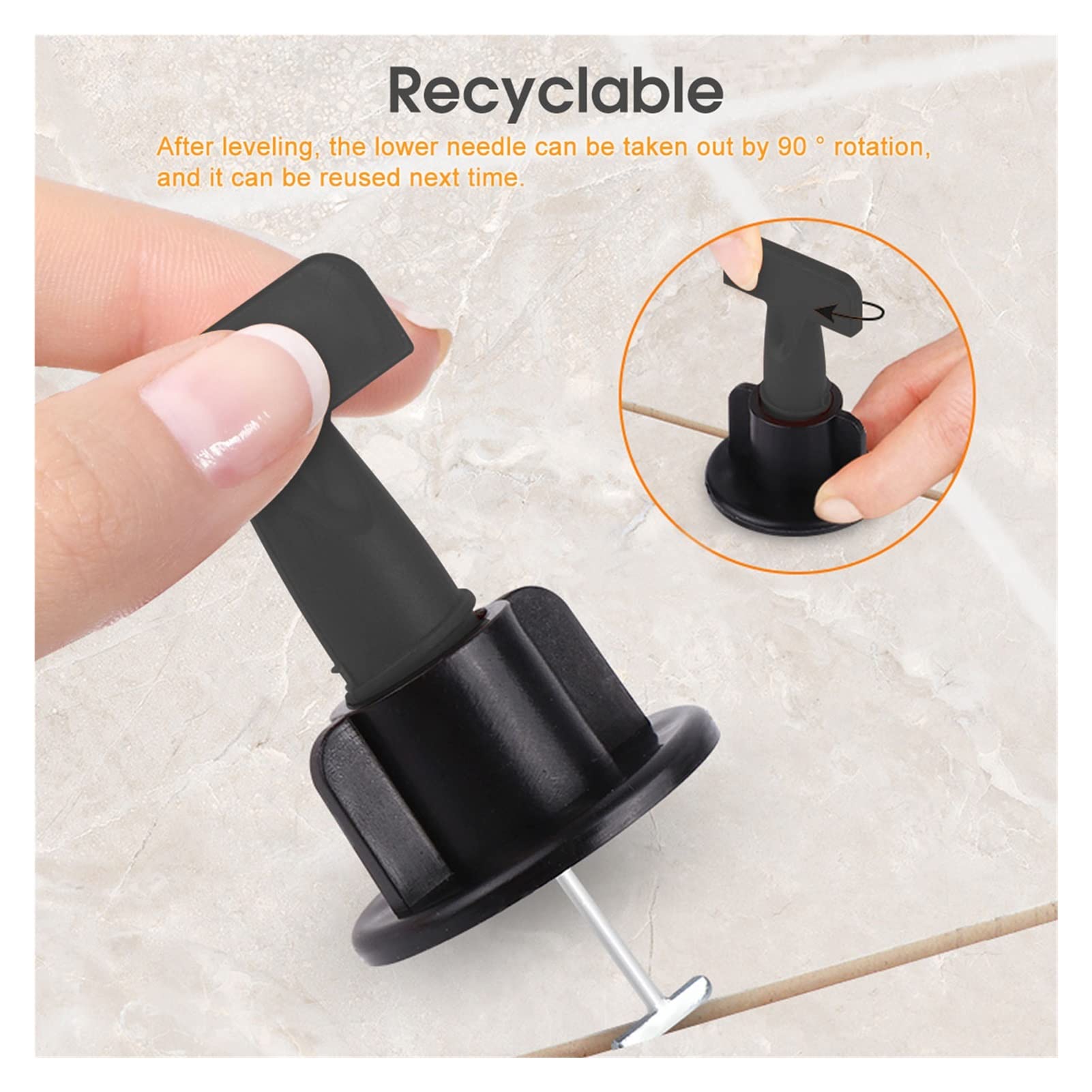yaoqijie 15. 1 pz. Livello Wedges Piastrella Spacer Spacer Wall Lelleer Piastrellatura Piastrellante Sistema di Cunei Distanziali for Pavimenti Pinza for Piastrelle for Piastrelle a Parete Lasting