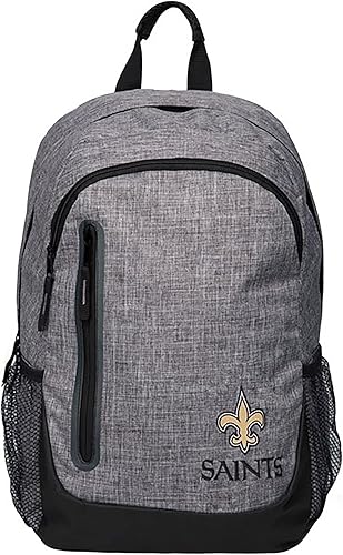 FOCO Mochila de color llamativo gris jaspeado con logotipo de equipo de la NFL