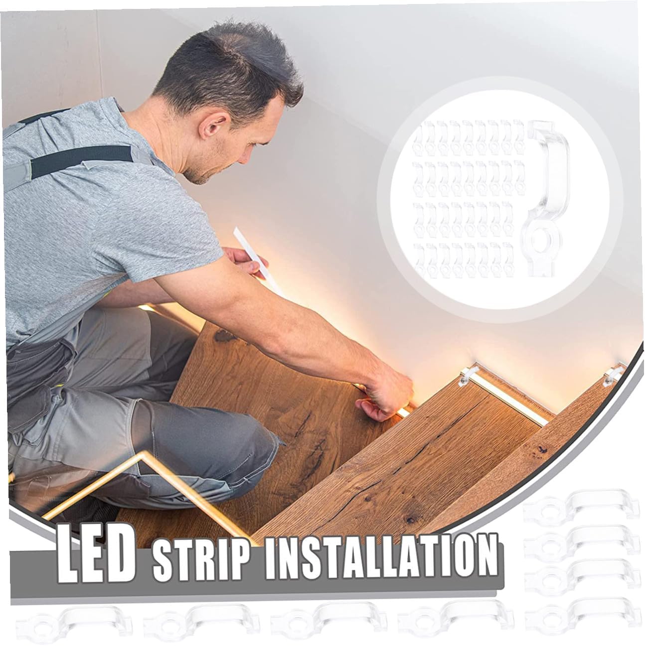 Led Light Strip Connectors Strip Light Mounting Clips Outdoor Led Fixing Clips