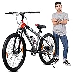 Leader Vivid Creto 24T Multispeed 7 Speed Cycle for Men with Front Suspension & Dual Disc Brakes |Gear Bicycle for Boys & Girls | Ideal