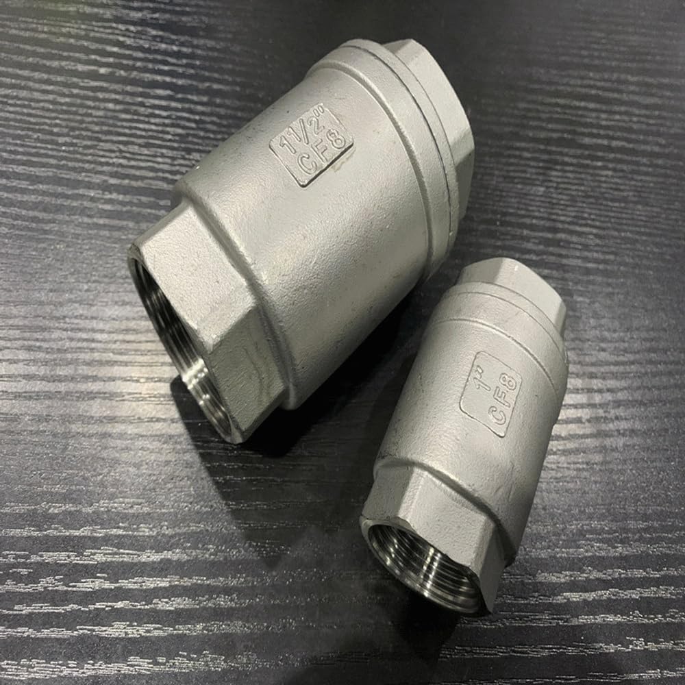 1/4" 3/8" 1/2" 3/4" 1" 2"-4" BSPT Femmina 201 304 316 Acciaio Inossidabile unidirezionale Valvola di ritegno Verticale con Tenuta Dura o Morbida(DN25 1 inch BSP,SS316)