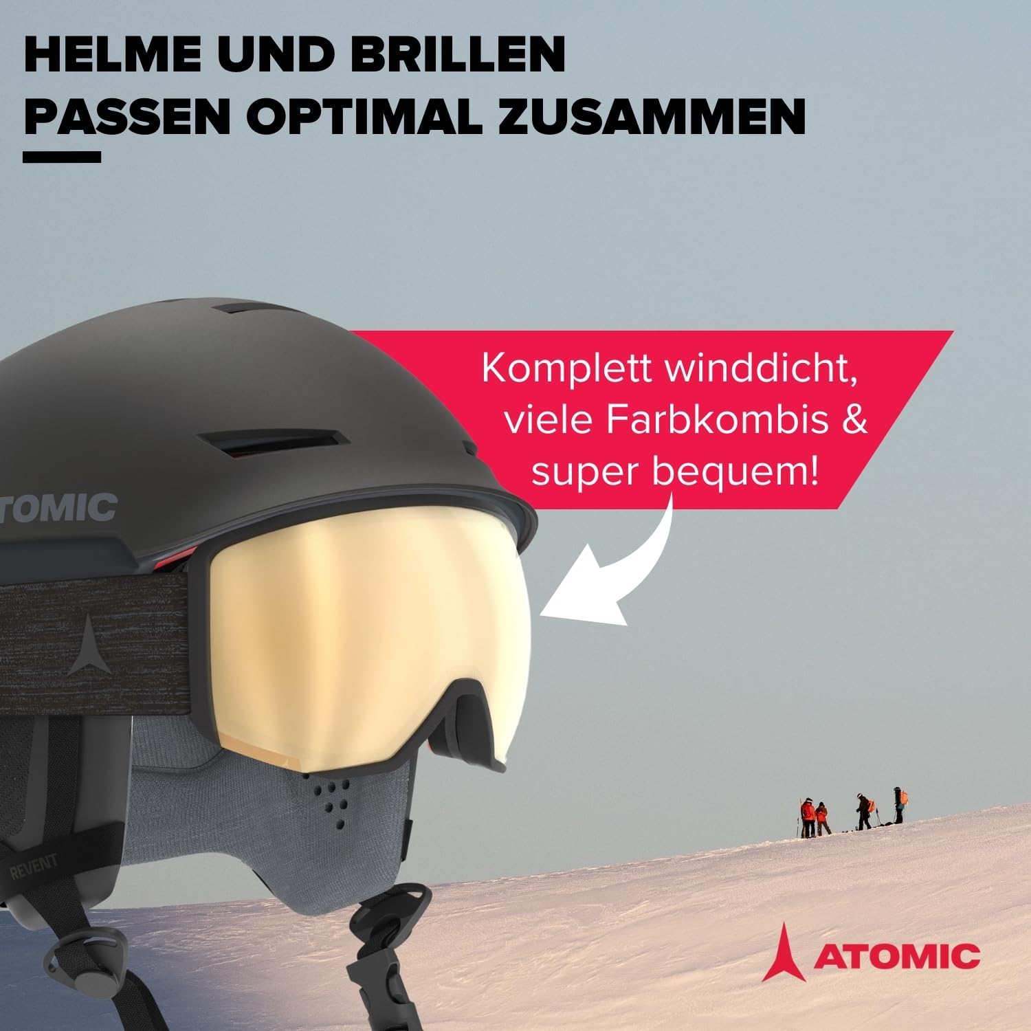 ATOMIC Revent+AMID ski Helmet - Unisex for Adults - Custom fit & Precise fit - Superior Impact Protection - Innovative Ventilation System, 51-55 cm