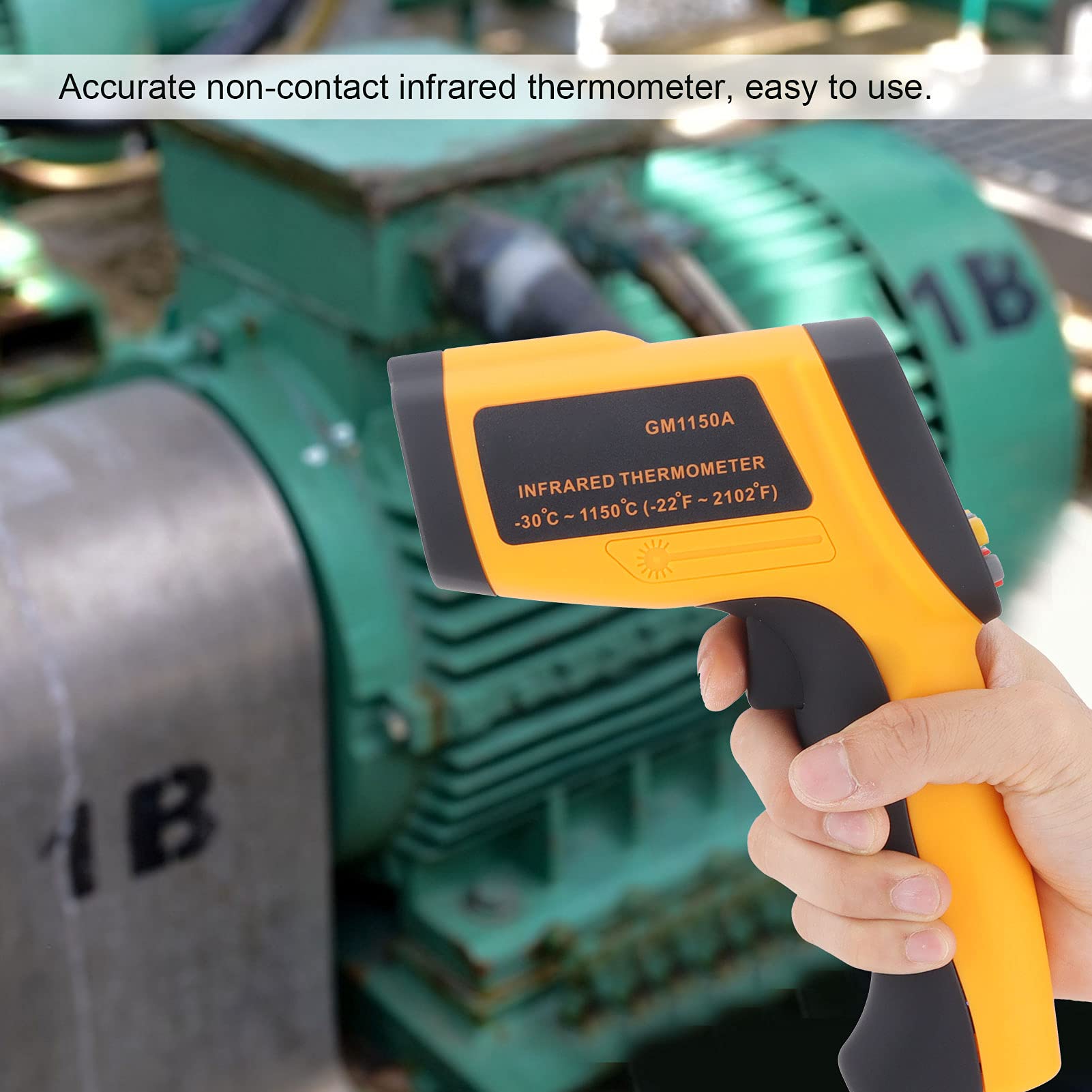 Alvinlite Infrarot-Thermometer (Nicht Für Menschen), Berührungslose Digitale Laser-Temperaturpistole, ‑30~1150 ℃ (-22~2102 ℉), IR-Laser-Thermometer, Tragbares Temperaturmessgerät