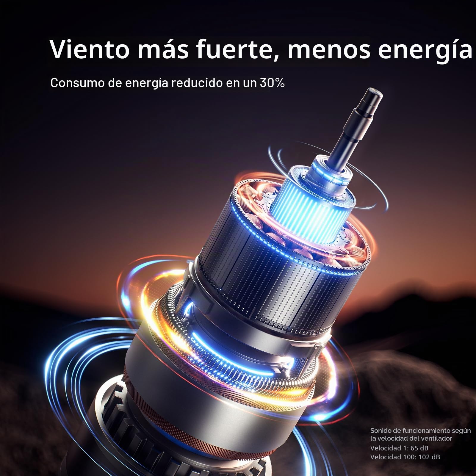 JISULIFE Ventilador portátil de mano 5 en 1, 100 velocidades, batería recargable de 9000mAh con máximo de 25 horas, mini ventilador de 18W, banco de energía con función de linterna, motor ultra