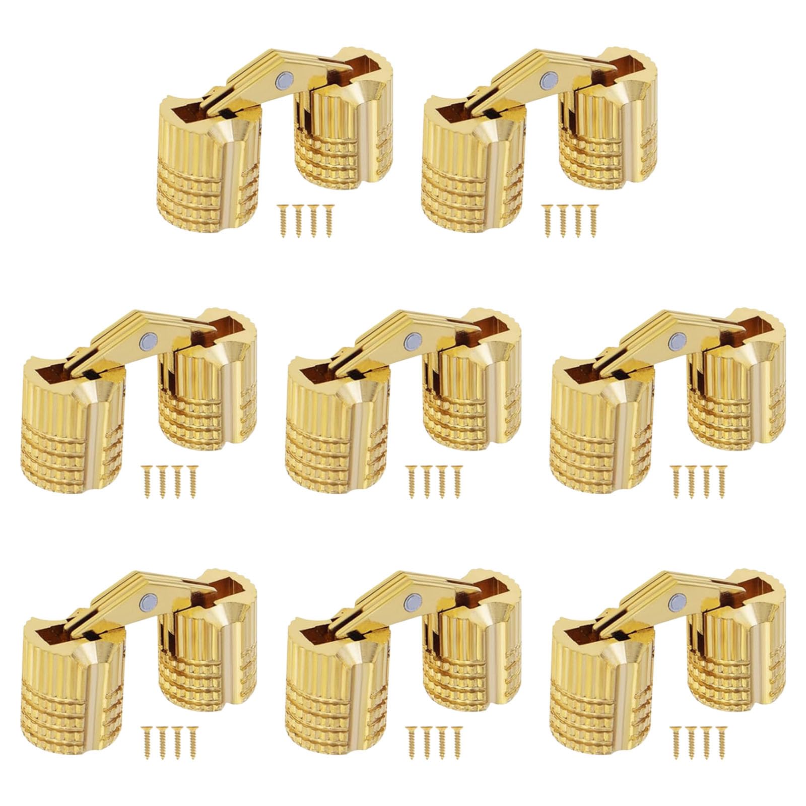 Copper Barrels Hinges Cylindrical Hide Cabinet Concealed Invisible Brasses Hinges Mount for Furniture Hardware Concealed Furniture