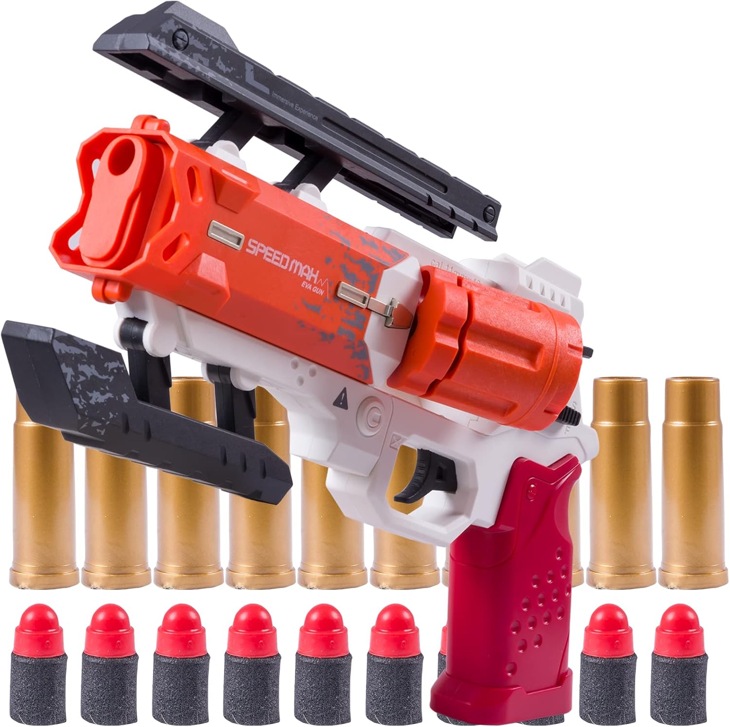 Amazon.com: VISPHYLY Soft Bullet Toy Revolver - Safe Foam Blaster with ...
