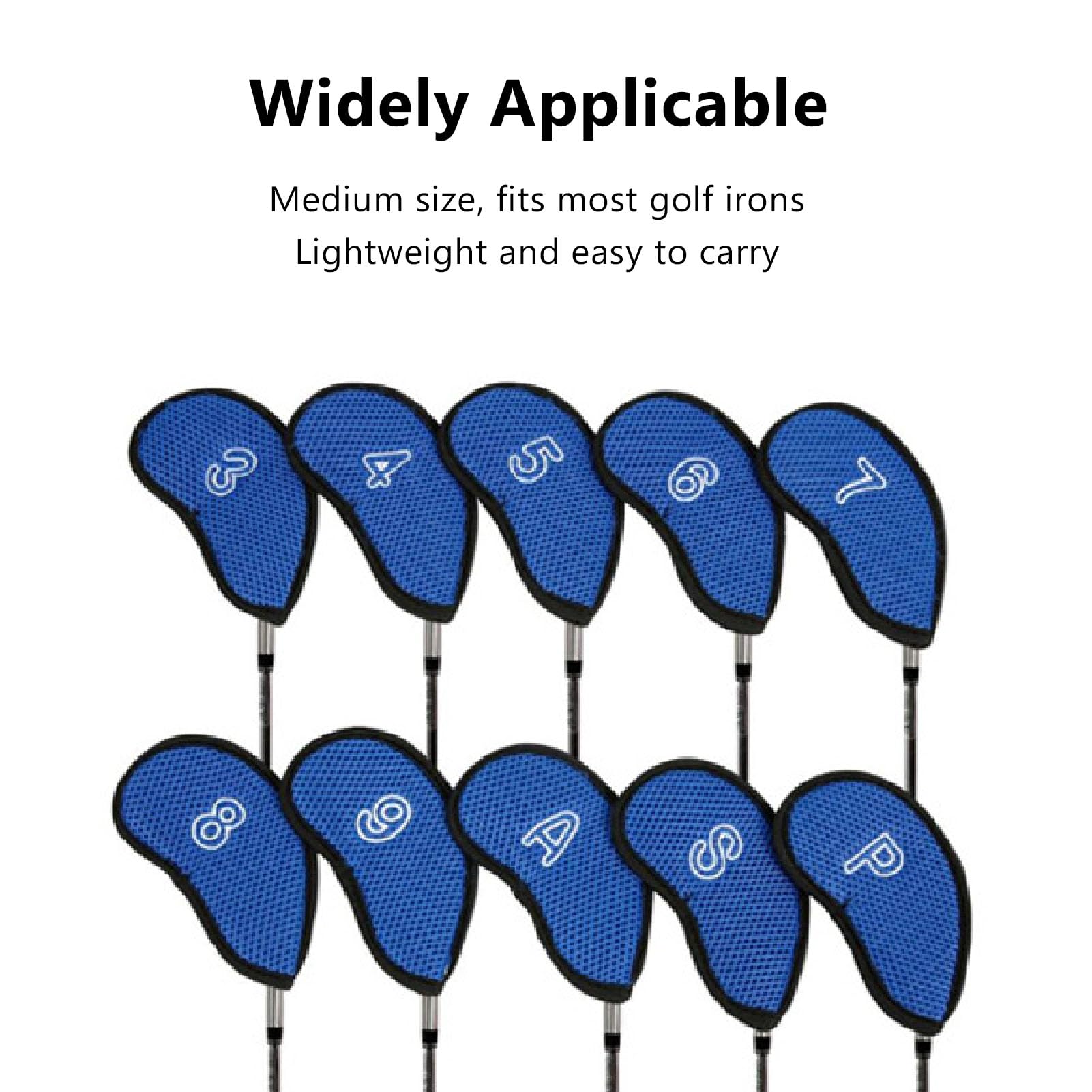 10 Pezzi Nuovi Set di Coperture per Ferri da Golf a Rete Copri Testa per Mazza da Golf Adatti Alla Maggior Parte dei Ferri, Copri Testa da Golf Utilizzano Tessuto a Rete in Nylon