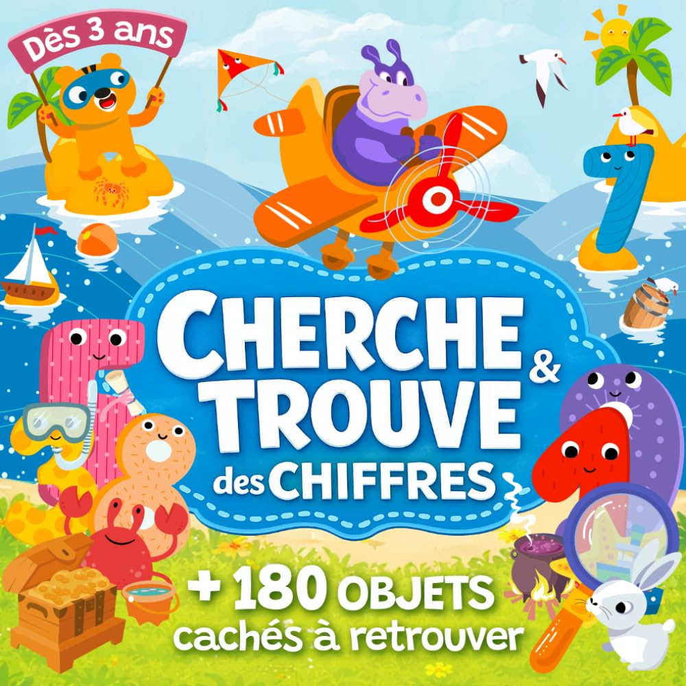 Cherche et trouve des chiffres: 21 cherche et trouve pour découvrir les chiffres de 0 à 20 en s’amusant, dès 3 ans