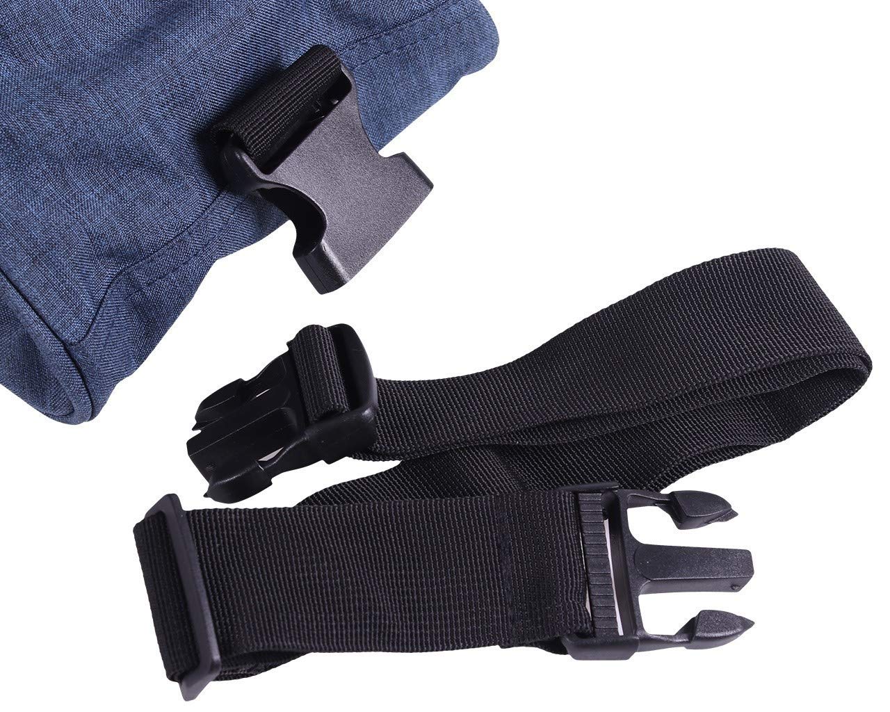 QHP Stiefeltasche mit Handgriff, abnehmbarem und verstellbarem Schultergurt (Blau)