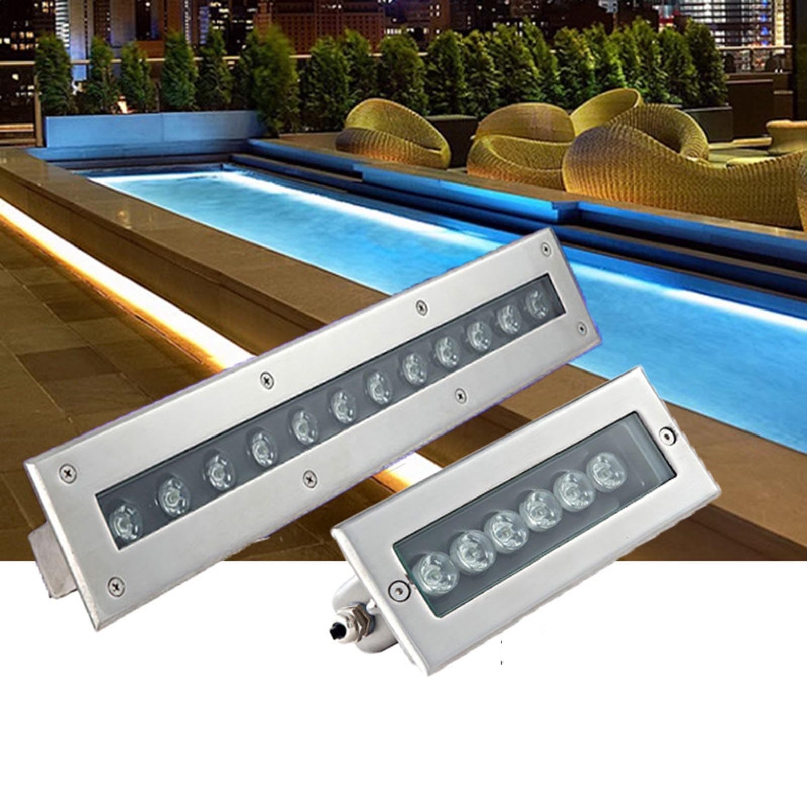 GUODDM LED Landscape Lights - AC85-265V Recessed LED Outdoor Downlight, Rectangle Outdoor Buried Lamp, IP65 Waterproof LED Spotlight, LED Floor Lamp(Yellow Light,9W)
