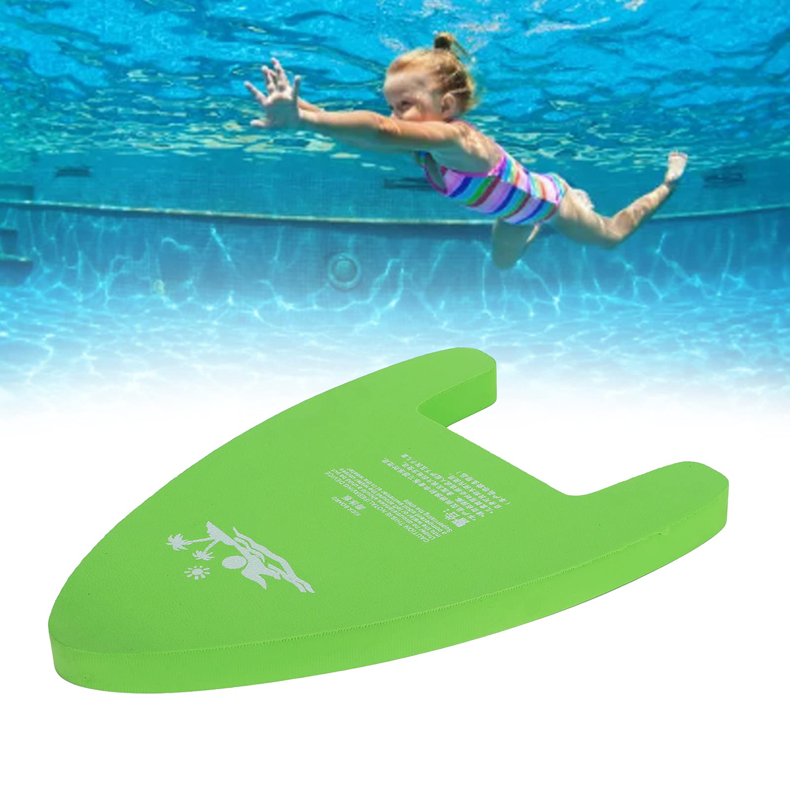 A Shape Board Back Float, Stable Practical A Shaped Floating Board for Children for Adults for Swim for Surf (Green)
