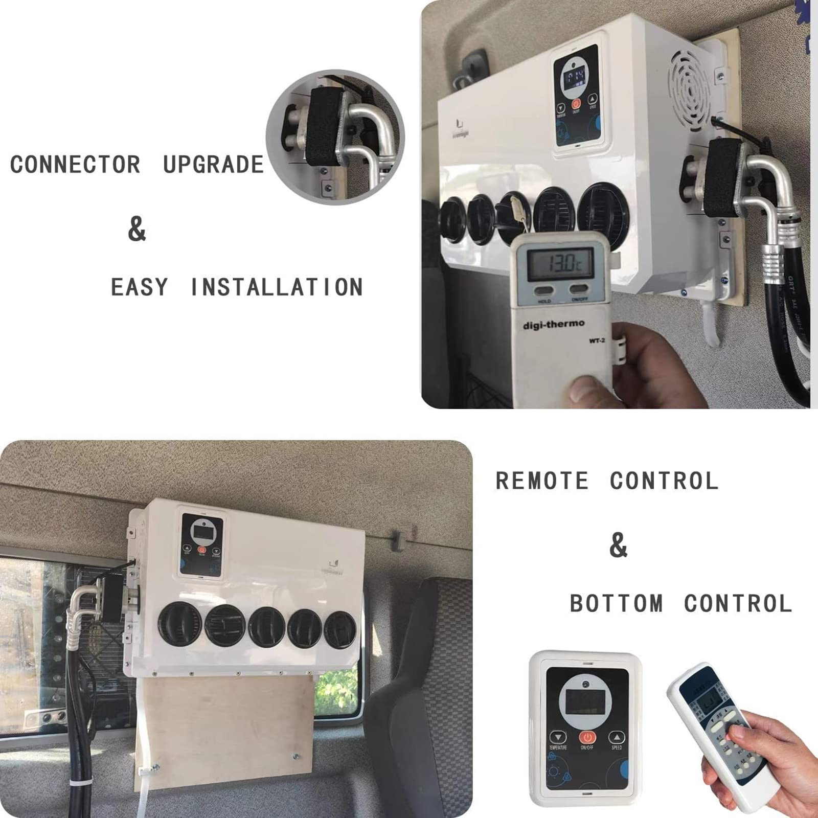 New Energy 100% elektryczny klimatyzator do kampera do samochodów kempingowych - 12 V 6600 BTU Automotive Split klimatyzator do samochodów ciężarowych, półciężarówek, kamperów i furgonetek