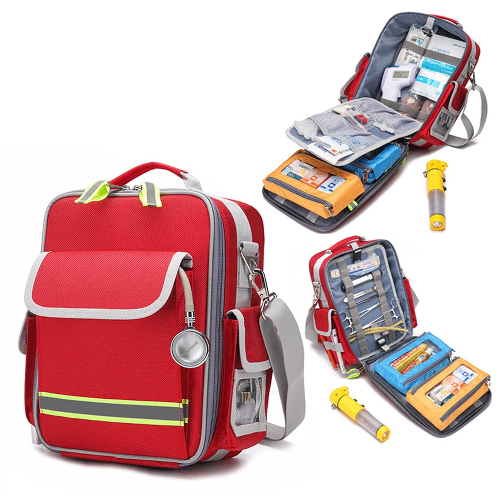 ETELIN Botiquín De Primeros Auxilios Vacía, Bolsa para Emergencias Vacio Bolsa Médico De Emergencia con Múltiples Bolsillos para Botiquín De Primeros Auxilios Y Suministros De Enfermería (Color : A)