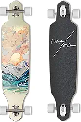 VOLADOR Urban Freeride Pro Longboard Cruiser 101,6 cm | Deck de madeira de bordo canadense e caminhão Kingpin reverso forjado | Configuração completa para viagens urbanas