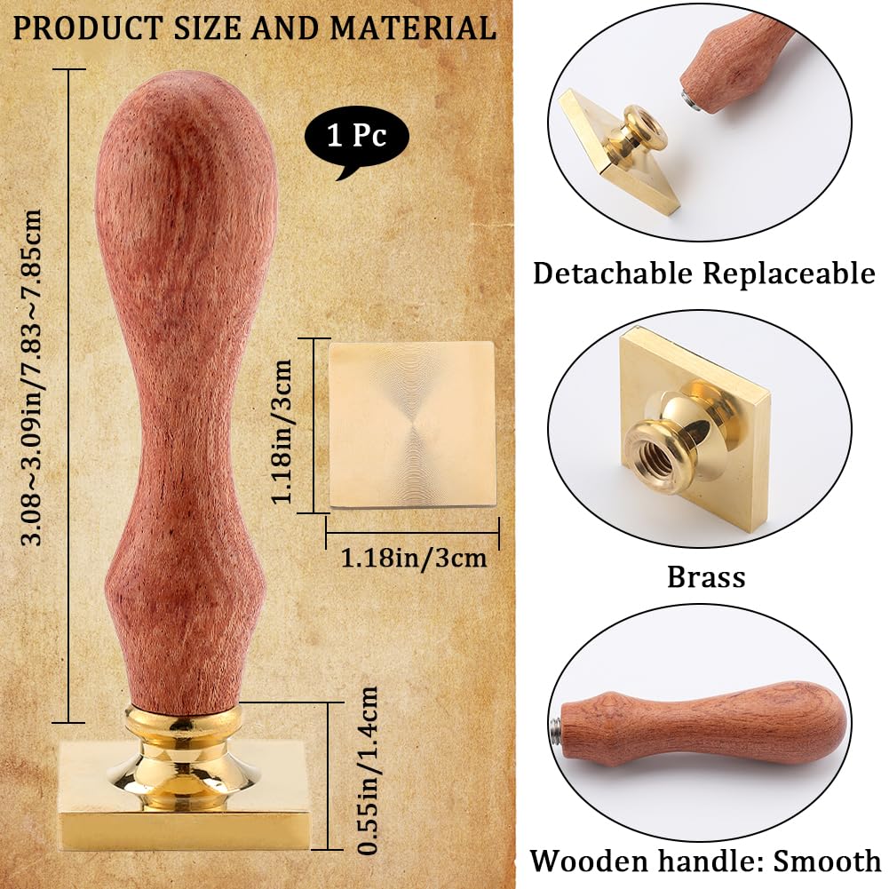 HAPINARY Wachssiegel Stempelkopf - Blanko Messing Für Siegelwachs