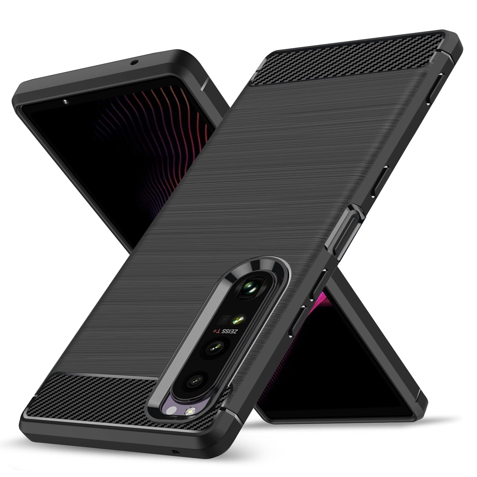 Amazon.co.jp: Xperia 1 III ケース 耐衝撃 シリコン 炭素繊維 薄型 