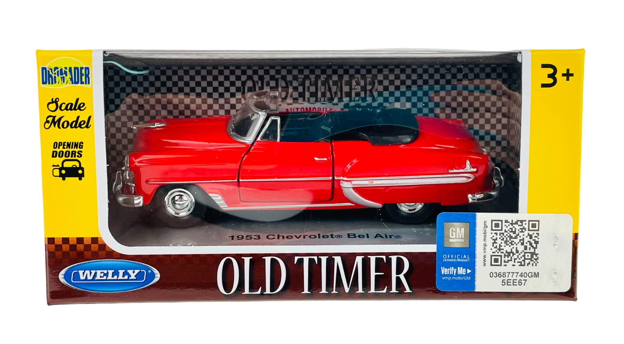Welly 1953 Chevrolet Chevy Bel Air Red Convertible Open Approx. 1