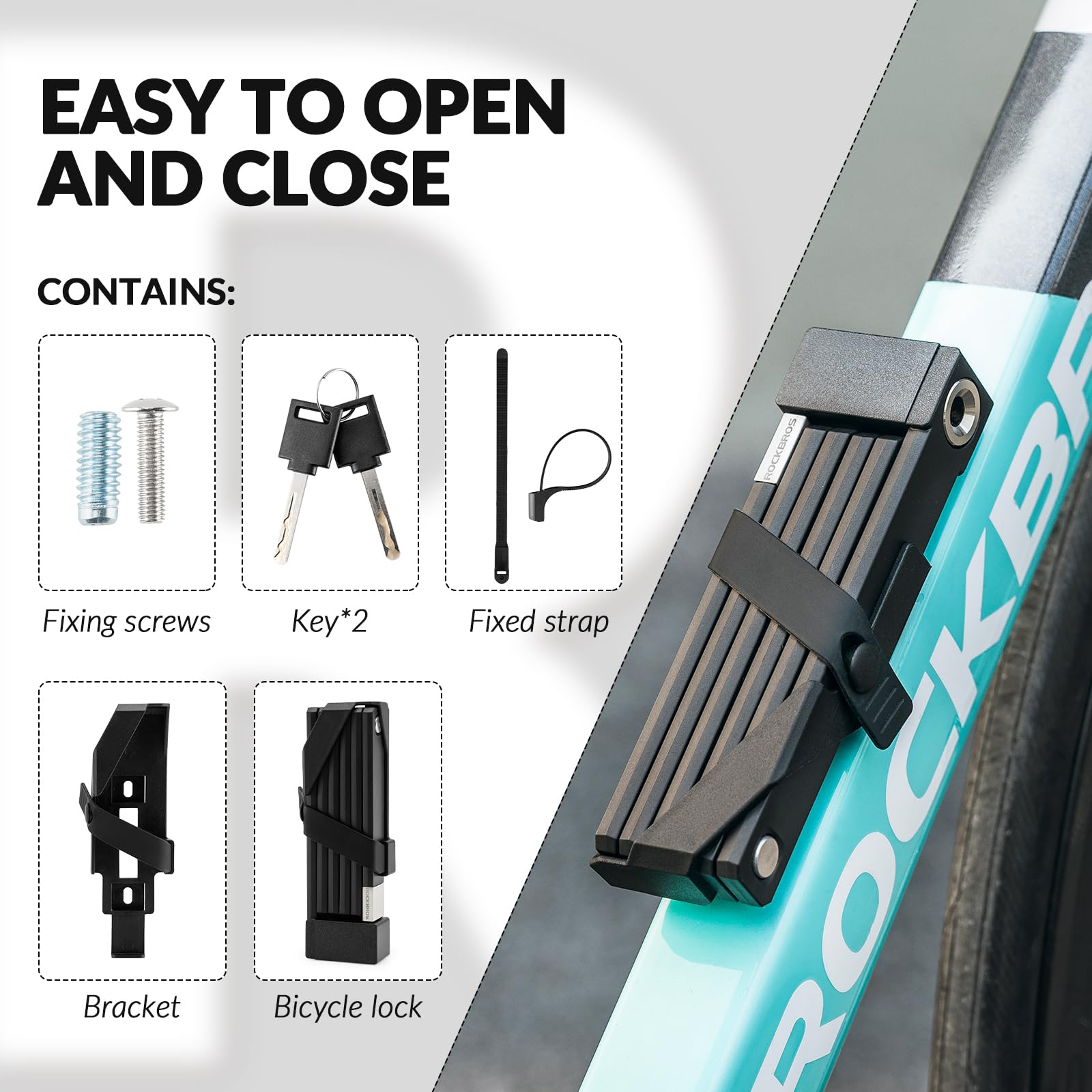 Antivol De Vélo, Antivol Pliable Avec Support Antivol De Vélo En Acier