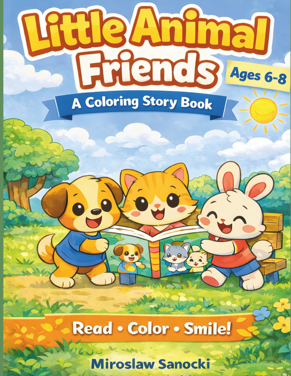 Little Animal Friends: A Coloring Storybook for Kids Ages 6–8