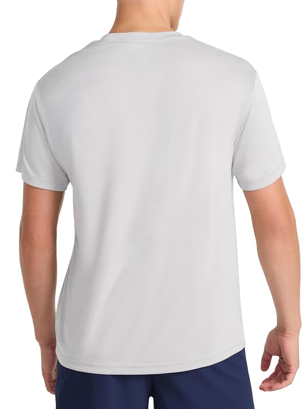 Reebok Men’s Horizon Short Sleeve Crewneck T-Shirt, Standard Fit, Lightweight Stretch Single-Dyed Fabric, Chrome Heather, X-Large by Reebok - Used condition - Image 2