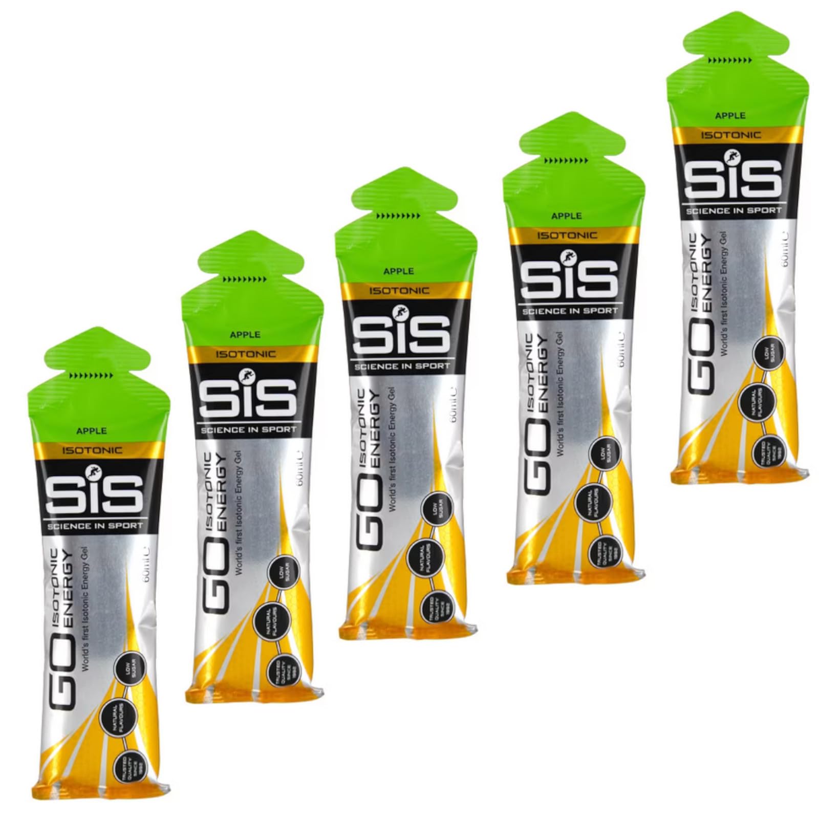 ContrastSIS Go Isotonic Energy Gel 60ml - Apple (Pack of 5)