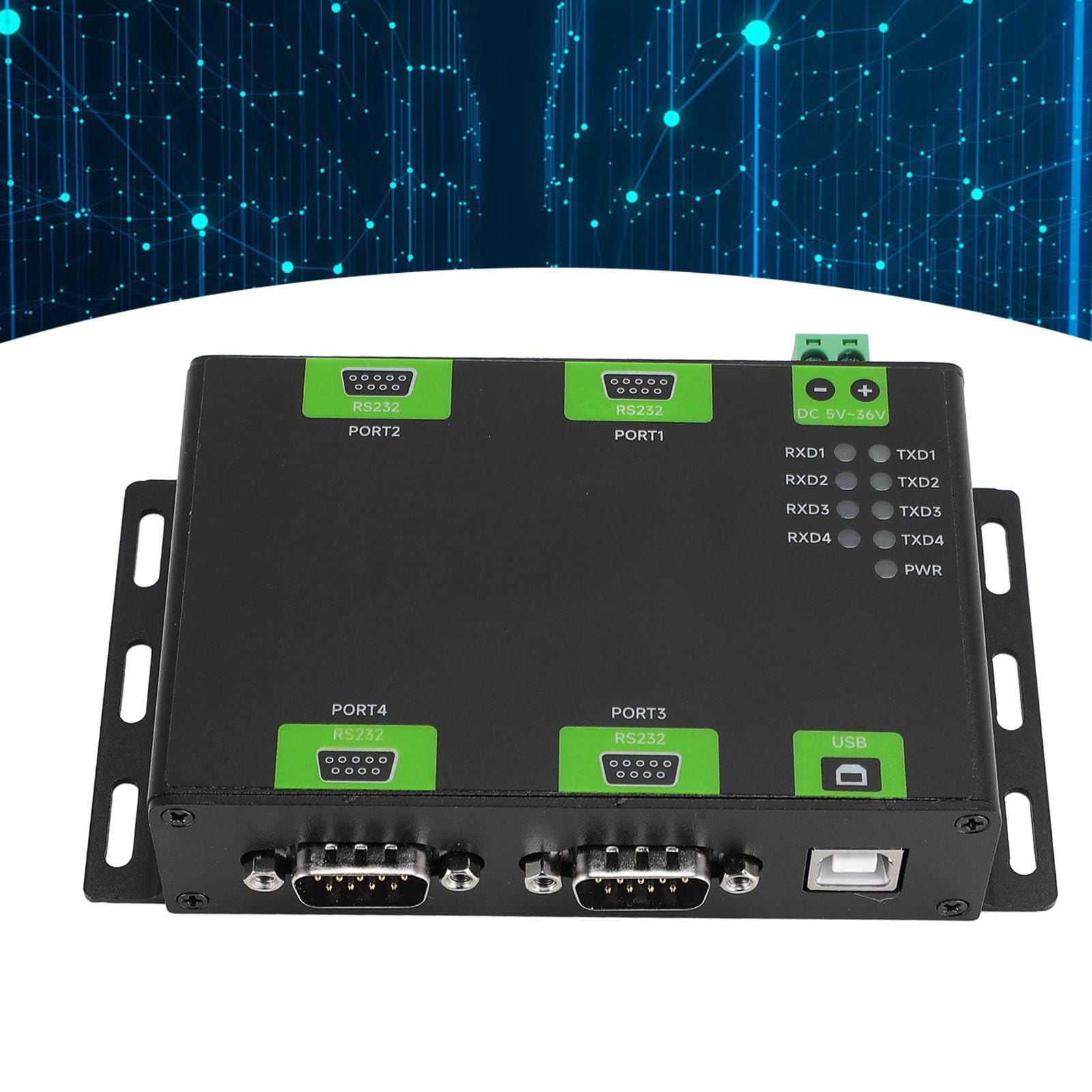 Ausla Przemysłowy Konwerter USB na 4CH RS232, FT4232HL Izolowany