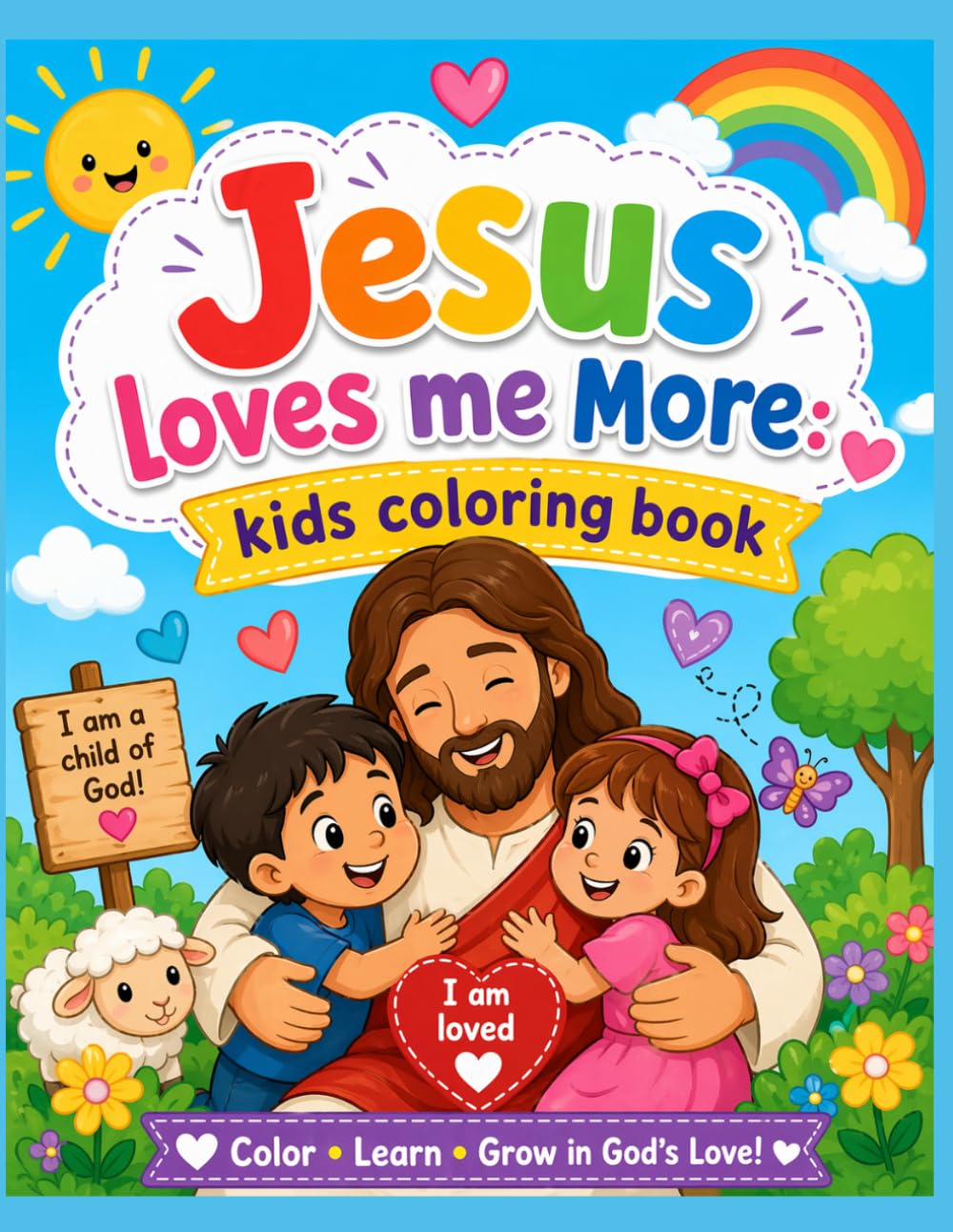 Jesus loves me More: kids coloring book.