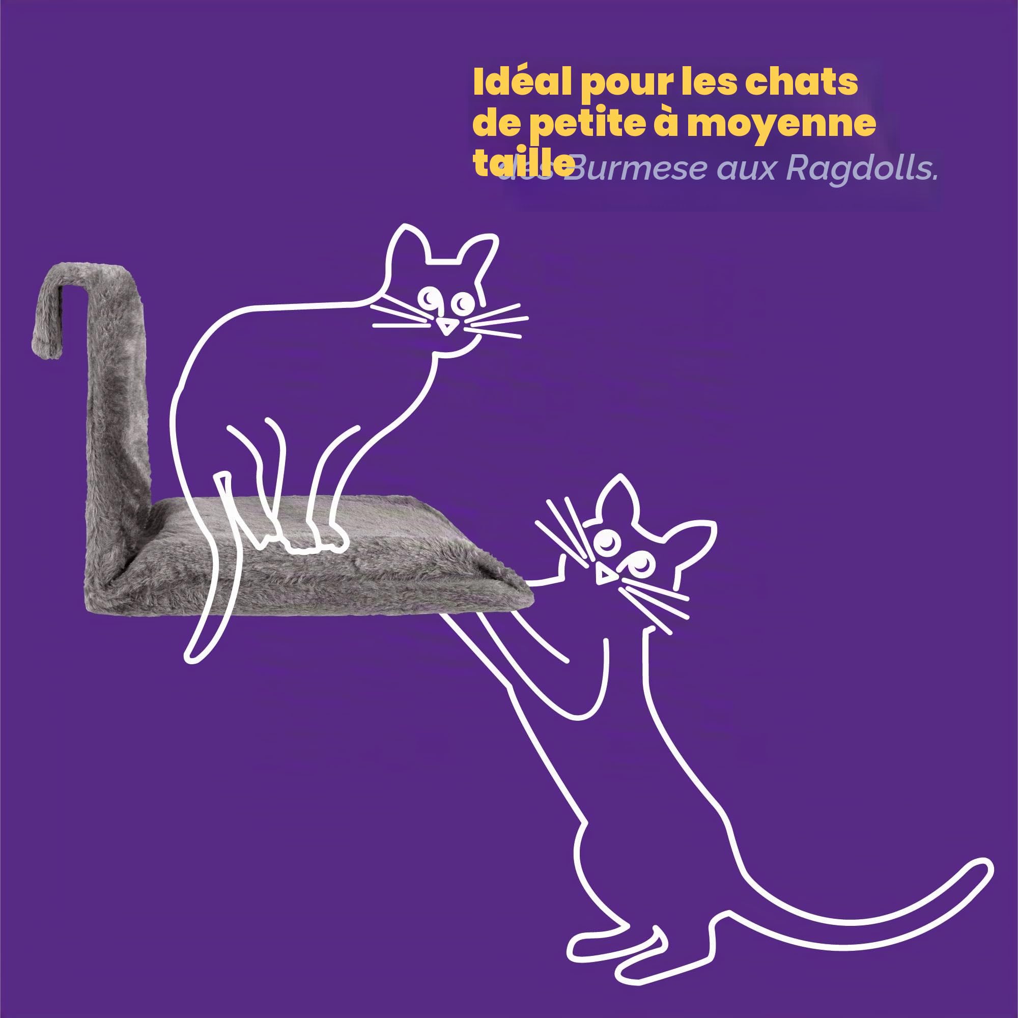 Petlicity® Lit de radiateur à suspendre pour chat et chien, chaud et confortable . Solide et durable. Avec housse lavable en machine et châssis pliable pour un rangement facile
