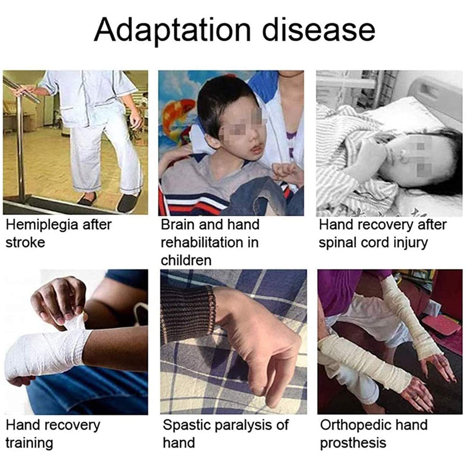 Dispositivo De Entrenamiento De Dedos, Guantes De Robot De Rehabilitación, Flexión Y Extensión Ortopédica De Dedos, para Pacientes con Hemiplejía por Accidente Cerebrovascular