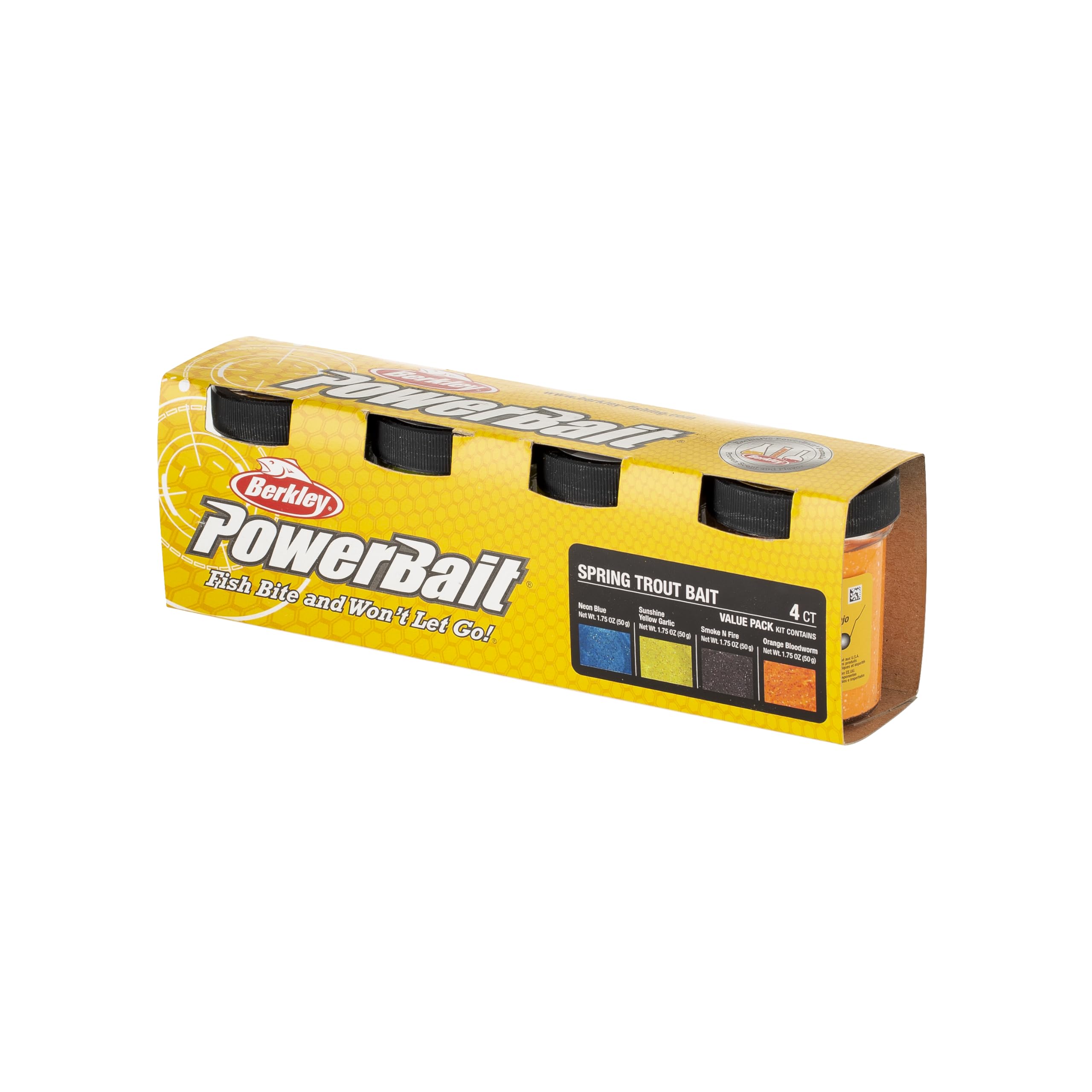 Berkley PowerBait Trout Dough Season Pack, 4 colori e sapori per la pesca alla trota tutto l'anno, esche profumate e modellabili per laghi, fiumi e torrenti, tutti i livelli di abilità