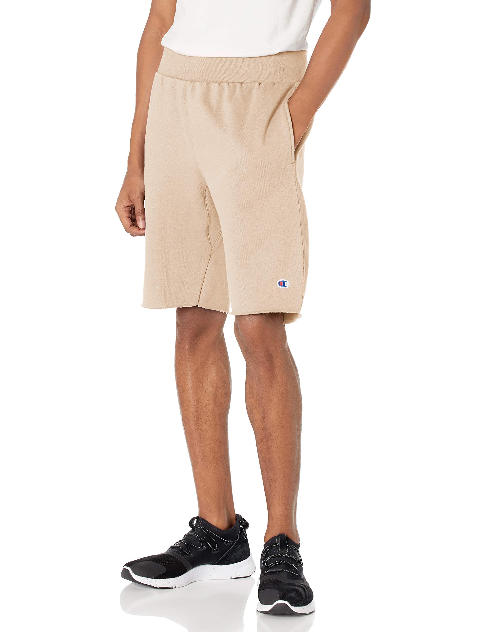 Men's Reverse Weave Fleece Shorts, Fleece Cut-Off Shorts, Knee-Length Shorts, 10"