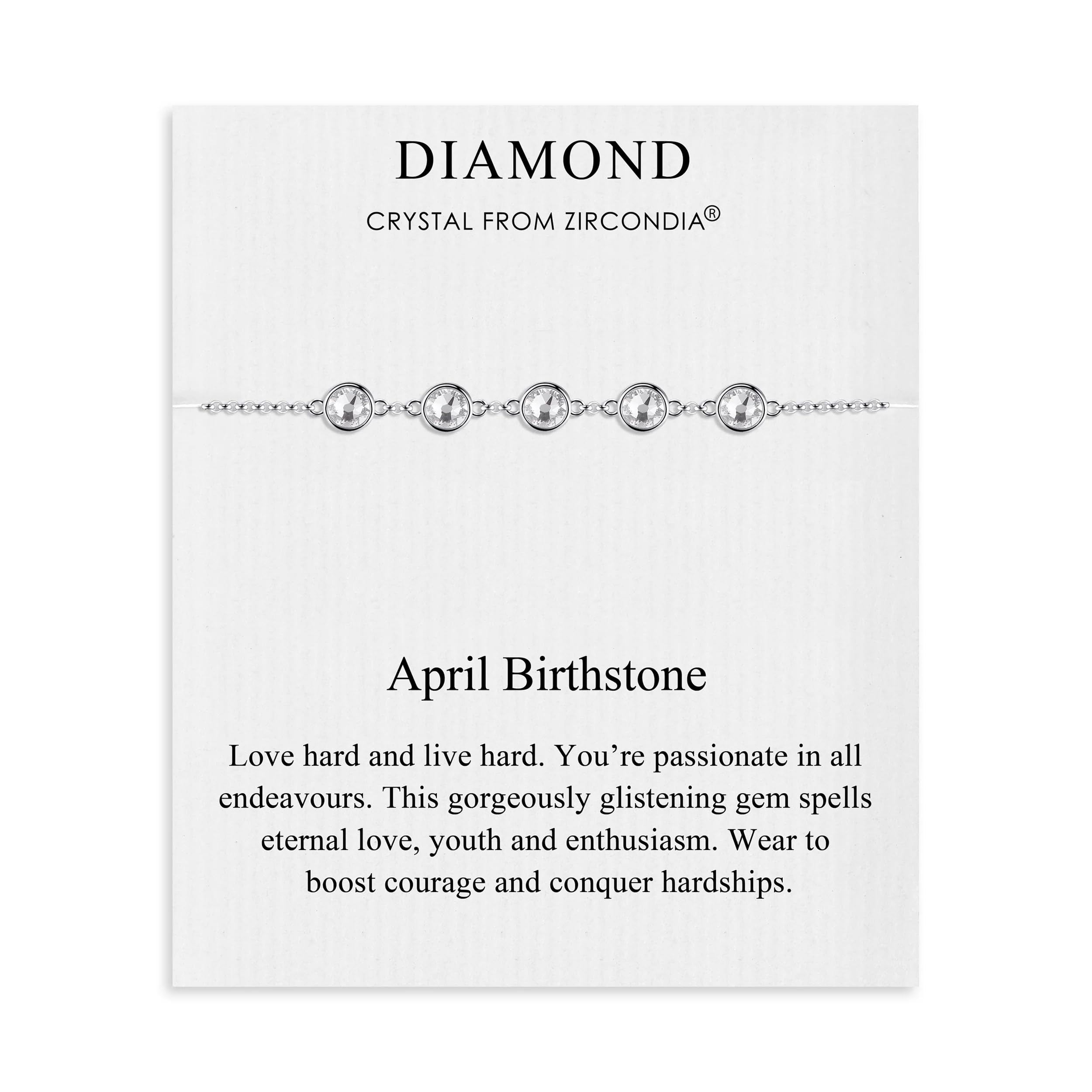 April Birthstone Bracelet Created with Diamond Zircondia® Crystals