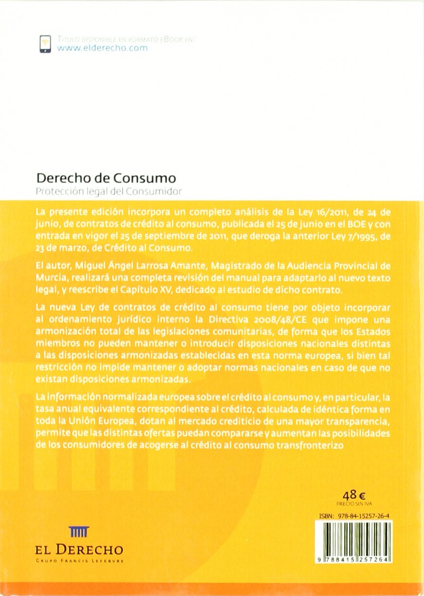 Derecho de consumo (2ª ed.) (Manuales (derecho))