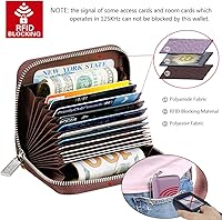 Vista 146 de FurArt - Cartera para tarjetas de crédito, soporte para tarjetas con cremallera para hombres y mujeres, bloqueo RFID, cartera con llavero