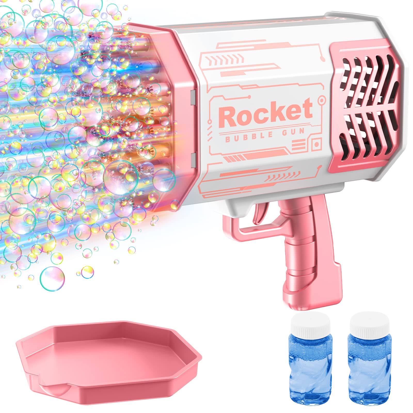 GUPSAP Bubble Machine, 69 Holes Bubble Gun, Perfect Bubbles Machine Gun