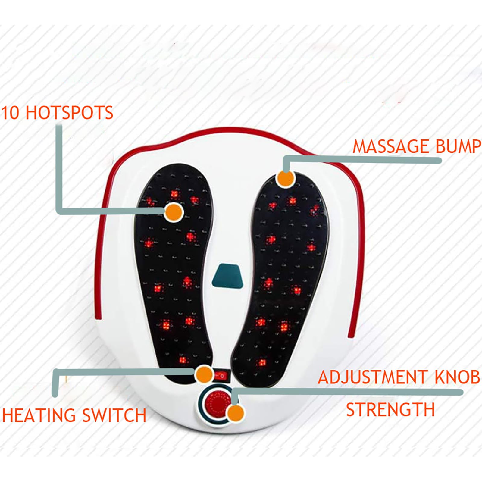 Appareil de massage électronique Shiatsu pour les pieds - Soulage la douleur, détend les muscles, améliore la circulation sanguine - Appareil pour soulager la douleur