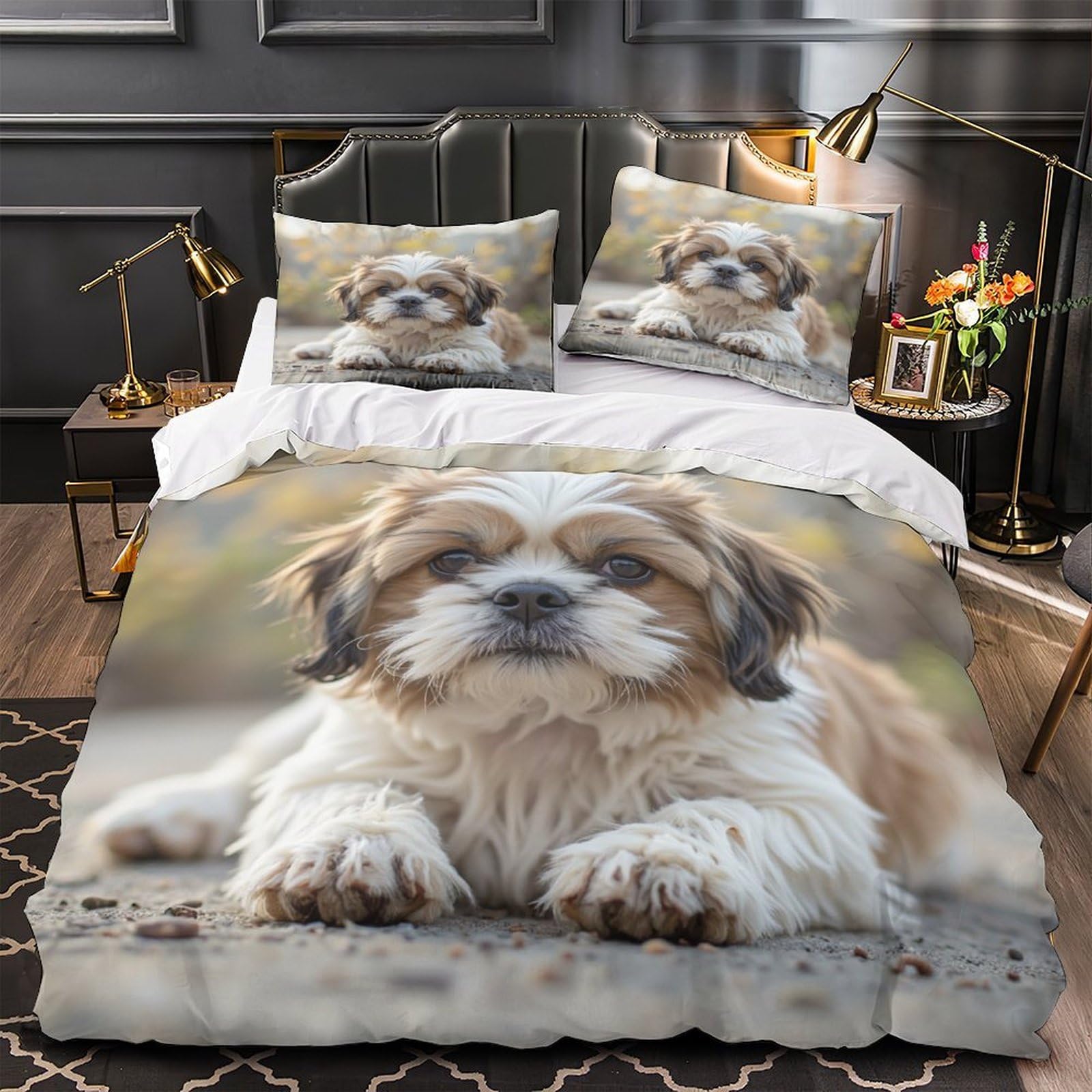 Parure de lit chiot hypoallergénique pour un sommeil super doux