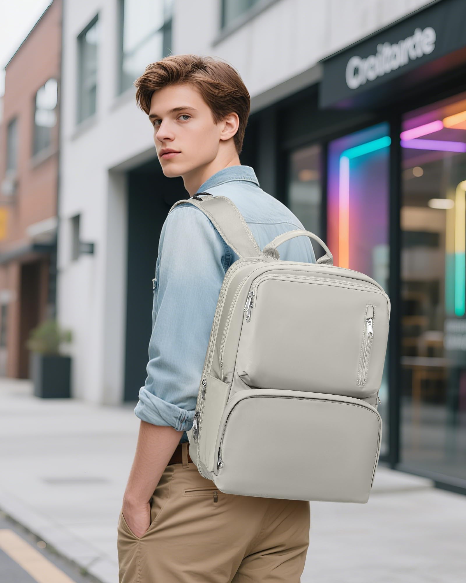 BJLFS Zaino da Viaggio con Sottovuoto Ryanair 40x30x20 Wizzair Bagaglio a mano 40x20x25 Ryanair con Pompa Borse da Cabina per Easyjet 45x36x20 con compressione sottovuoto,Zaino Casual per Laptop