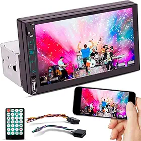 Central Multimídia Mp5 1 2 Din H-Tech HT-2700 7Pol Espelhamento USB BT
